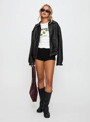 Jaxton Faux Leather Jacket Black