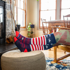 Men's Captain Stripe Over-the-Calf Midweight Ski & Snowboard Socks