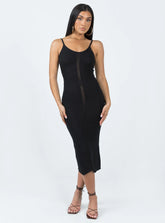 Abigail Midi Dress Black