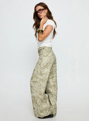Mckinley Mid Rise Wide Leg Jeans Camouflage