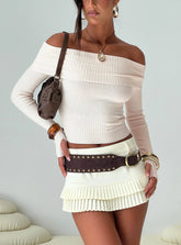Morley Off Shoulder Sweater Cream
