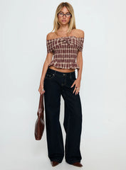 Tidal Wave High Rise Straight Leg Jeans Raw Denim