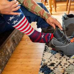 Men's Captain Stripe Over-the-Calf Midweight Ski & Snowboard Socks