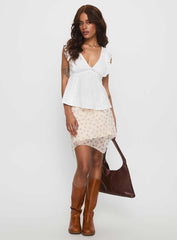 Luannah Babydoll Top White