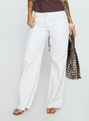 Sabryna Low Rise Straight Leg Jeans White