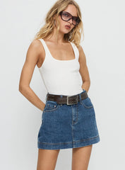 Gazelle Denim Skort Mid Wash