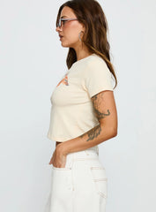 Dearly Loved Graphic Baby Tee Cream