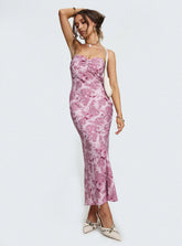Abeila Strapless Maxi Dress Pink