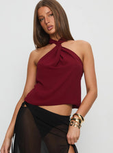 Adalynne Twist Front Top Red