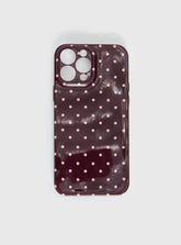 What You Wanted iphone Case Brown Polka