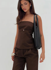 Irresistible Strapless Top Chocolate