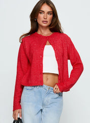 Denmark Cardigan Red