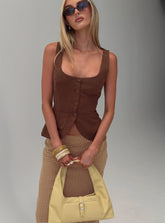 Spirito Vest Top Brown