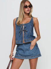 Stefenie Denim Skort Mid Wash