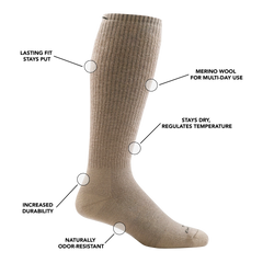 T4050 Over-the-Calf Heavyweight Tactical Socks with Full Cushion