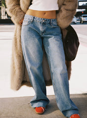 Sabryna Low Rise Straight Leg Jeans Blue