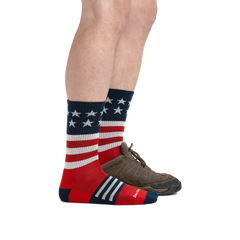 Men's Captain Stripe Micro Crew Lightweight Hiking Socks