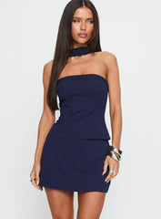 Zaelyn Neck Strap Set Navy Stripe