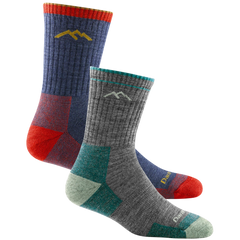 Men's and Women's Hiker Micro Crew 2-Pack Hiking Socks