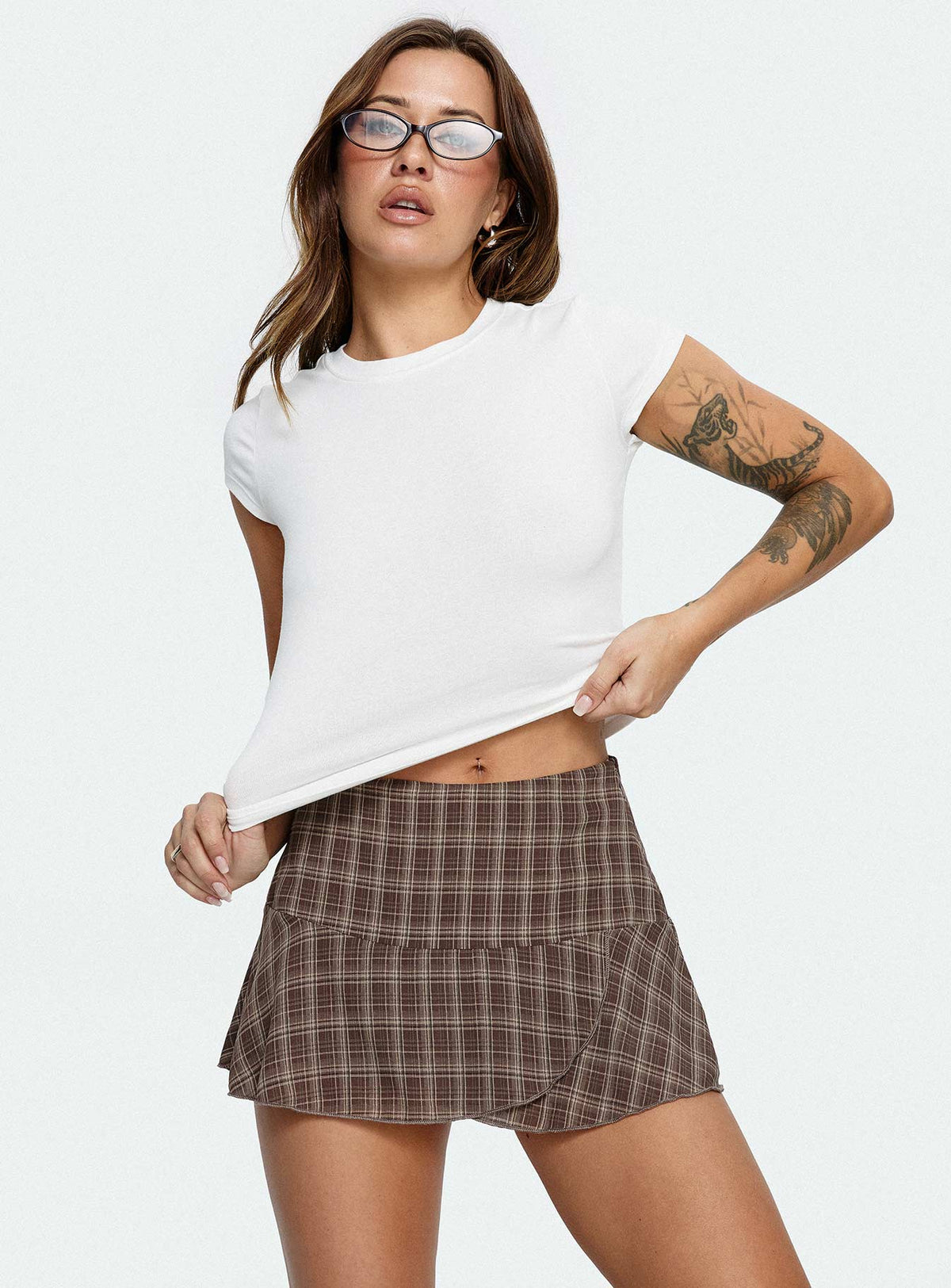 Sonsie Mini Skirt Multi Check