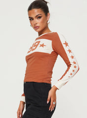 99 Roa Long Sleeve Top Orange