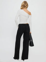 Ellanor Low Rise Straight Leg Jean Washed Black