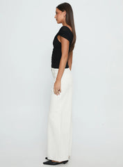 Catiana Low Rise Wide Leg Jeans White