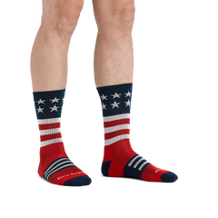 Men's Captain Stripe Micro Crew Lightweight Hiking Socks
