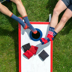 Men's Captain Stripe Micro Crew Lightweight Hiking Socks